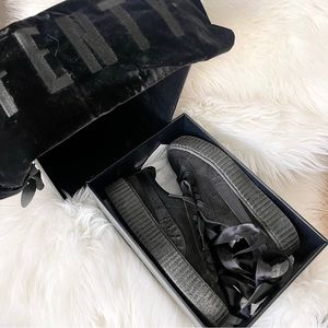 FENTY Puma Creepers by Rihanna - Size 8.5 - Women’s Black Suede Leather Sneakers
